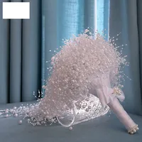 Bridal Handmade Pearl Gypsophila Bouquet Bridal Wedding Accessories sku image 2