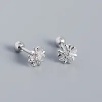 Geometric Fashion 925 Sterling Silver Gem Plating Earrings Ear Studs sku image 3