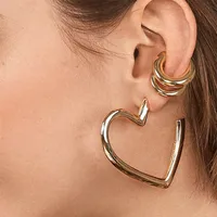 Heart Alloy No Inlaid Plating Earrings sku image 3
