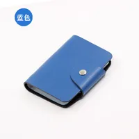 Unisex Coffee Orange Rose Red Solid Color Leather Card Holders sku image 4