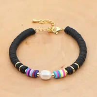 Color Block Fashion No Inlaid Soft Clay Bracelets Wholesale sku image 4