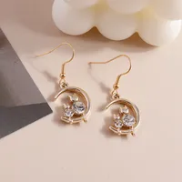 Star Alloy Zircon Plating Earrings sku image 2