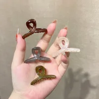 Simple Solid Color Small Size Plastic Hair Claw main image 6