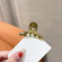 Simple Solid Color Small Size Plastic Hair Claw sku image 3