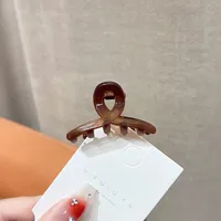 Simple Solid Color Small Size Plastic Hair Claw sku image 1