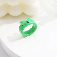 New Creative Simple Korean Cute Cartoon Frog Ring Women's Tail Ring sku image 5