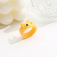 New Creative Simple Korean Cute Cartoon Frog Ring Women's Tail Ring sku image 6