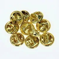 10 Pieces Metal Round Butterfly Pin Back main image 3