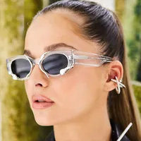 Special-Shaped Mirror Cool Style Geometric Full Frame Women's Sunglasses main image 2