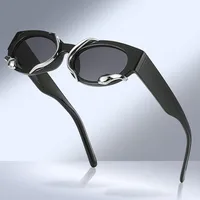 Special-Shaped Mirror Cool Style Geometric Full Frame Women's Sunglasses main image 4