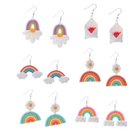Arc-En-Ciel Mignon Argile Molle Des Boucles D'Oreilles main image 1