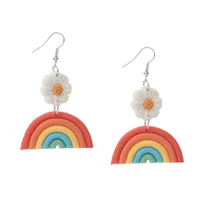 Arc-En-Ciel Mignon Argile Molle Des Boucles D'Oreilles main image 5