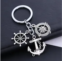 Fashion Alloy Compass Anchor Keychain main image 1