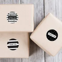 Copperplate Sticker Pack Black & White Thank You Decorative Label Sticker main image 4