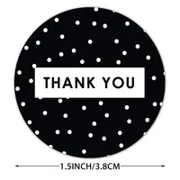Copperplate Sticker Pack Black & White Thank You Decorative Label Sticker main image 3