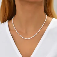 Baroque Style Geometric Imitation Pearl Beaded Necklace main image 6