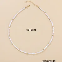 Baroque Style Geometric Imitation Pearl Beaded Necklace main image 3
