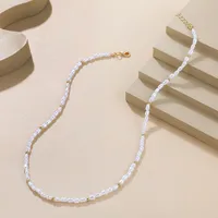 Baroque Style Geometric Imitation Pearl Beaded Necklace main image 2