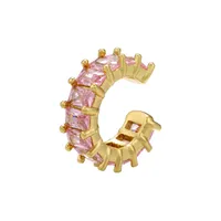 Geometric Fashion Copper Artificial Gemstones Plating Earrings sku image 4