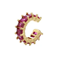 Geometric Fashion Copper Artificial Gemstones Plating Earrings sku image 7