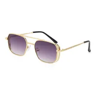 Square Fashion Solid Color Pc UV400 Full Frame Men's Sunglasses sku image 2