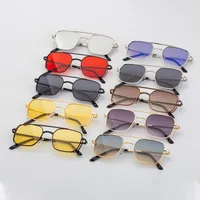Square Fashion Solid Color Pc UV400 Full Frame Men's Sunglasses main image 4