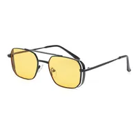 Square Fashion Solid Color Pc UV400 Full Frame Men's Sunglasses sku image 4