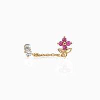 1 Pièce Argent Sterling 925 Mode Fleur Zircon Placage Incruster main image 2