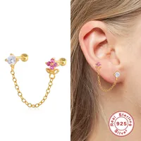1 Piece 925 Sterling Silver Fashion Flower Zircon Plating Inlay main image 4