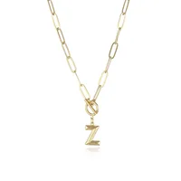 Letter Fashion 14K Gold Plated Copper Pendant Necklace Wholesale sku image 25