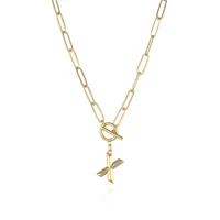 Letter Fashion 14K Gold Plated Copper Pendant Necklace Wholesale sku image 23