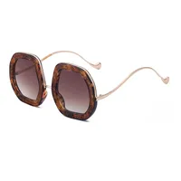 Polygon Punk Diamond Color Block Pc UV400 Full Frame Women's Sunglasses sku image 4