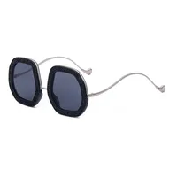 Polygon Punk Diamond Color Block Pc UV400 Full Frame Women's Sunglasses main image 2