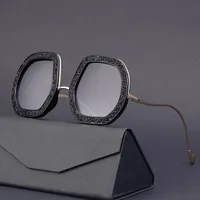 Polygon Punk Diamond Color Block Pc UV400 Full Frame Women's Sunglasses main image 1