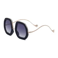 Polygon Punk Diamond Color Block Pc UV400 Full Frame Women's Sunglasses sku image 5
