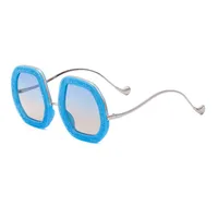 Polygon Punk Diamond Color Block Pc UV400 Full Frame Women's Sunglasses sku image 3