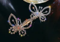 Shiny Butterfly Alloy Plating Rhinestones Hair Clip sku image 1