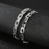 Rock Streetwear Titanium Steel Geometric Men's Bracelets Necklace main image 3