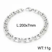 Rock Streetwear Titanium Steel Geometric Men's Bracelets Necklace sku image 2