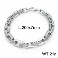Rock Streetwear Titanium Steel Geometric Men's Bracelets Necklace sku image 1