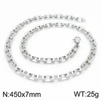 Rock Streetwear Titanium Steel Geometric Men's Bracelets Necklace sku image 4
