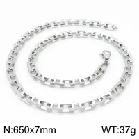 Rock Streetwear Titanium Steel Geometric Men's Bracelets Necklace sku image 7