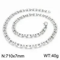 Rock Streetwear Titanium Steel Geometric Men's Bracelets Necklace sku image 8