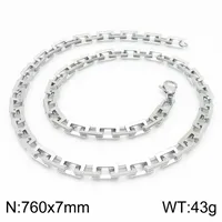 Rock Streetwear Titanium Steel Geometric Men's Bracelets Necklace sku image 9