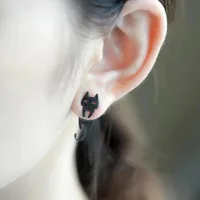 1 Paire Chat Mignon Le Cuivre Placage Boucles D'Oreilles main image 5