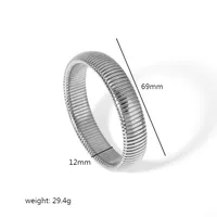 Circulo Color Sólido Retro Estilo Romano Chapados en oro de 18k Acero Inoxidable 304 Brazalete Al Mayoreo main image 8