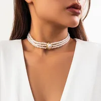 Elegant Imitation Pearl Alloy Turquoise Geometric Rhinestones Women's Jewelry Set sku image 2