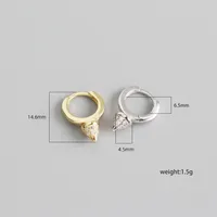 Geometric Fashion Gem Plating Earrings Ear Studs main image 2