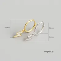 Geometric Fashion 925 Sterling Silver Gem Plating Earrings Ear Studs main image 2