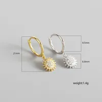 Flower Fashion 925 Sterling Silver Gem Plating Earrings Ear Studs main image 2